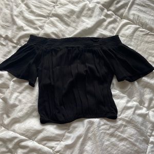 off the shoulder black top